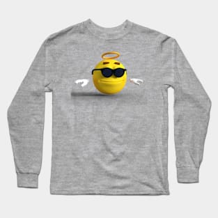 Social Distance Please Cool Funny Emoji Happy Face 2020 Long Sleeve T-Shirt